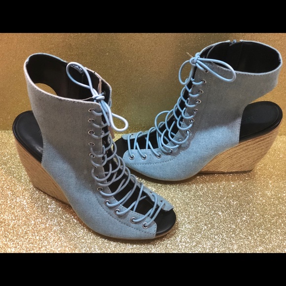 Rebecca Minkoff Shoes - Rebecca Minkoff Light blue jean wedges